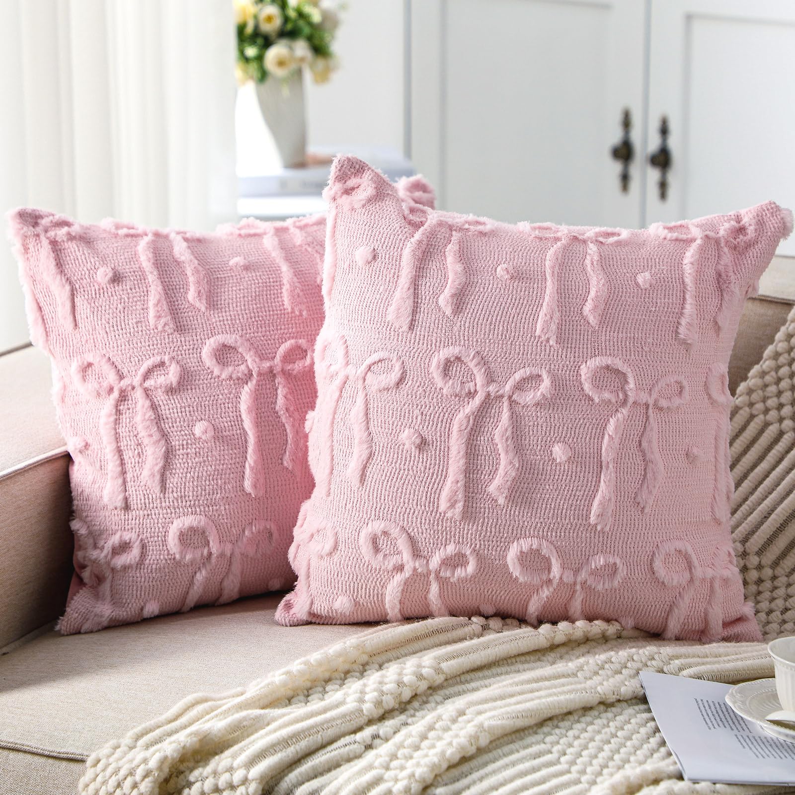 Наволочки с розовым бантом 18x – обзор и цена Pillow Insert 18X18